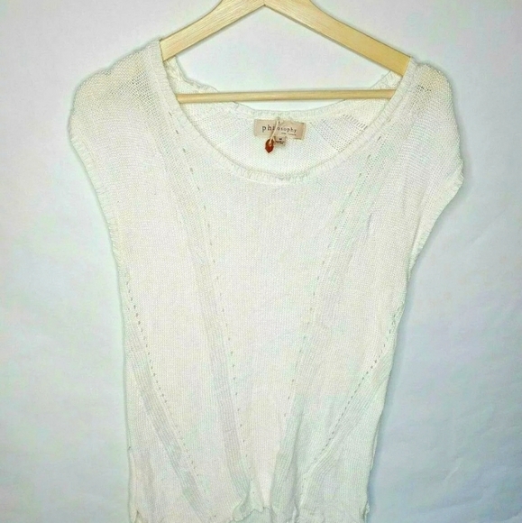 Philosophy M Tunic Sweater Ivory - Picture 1 of 3